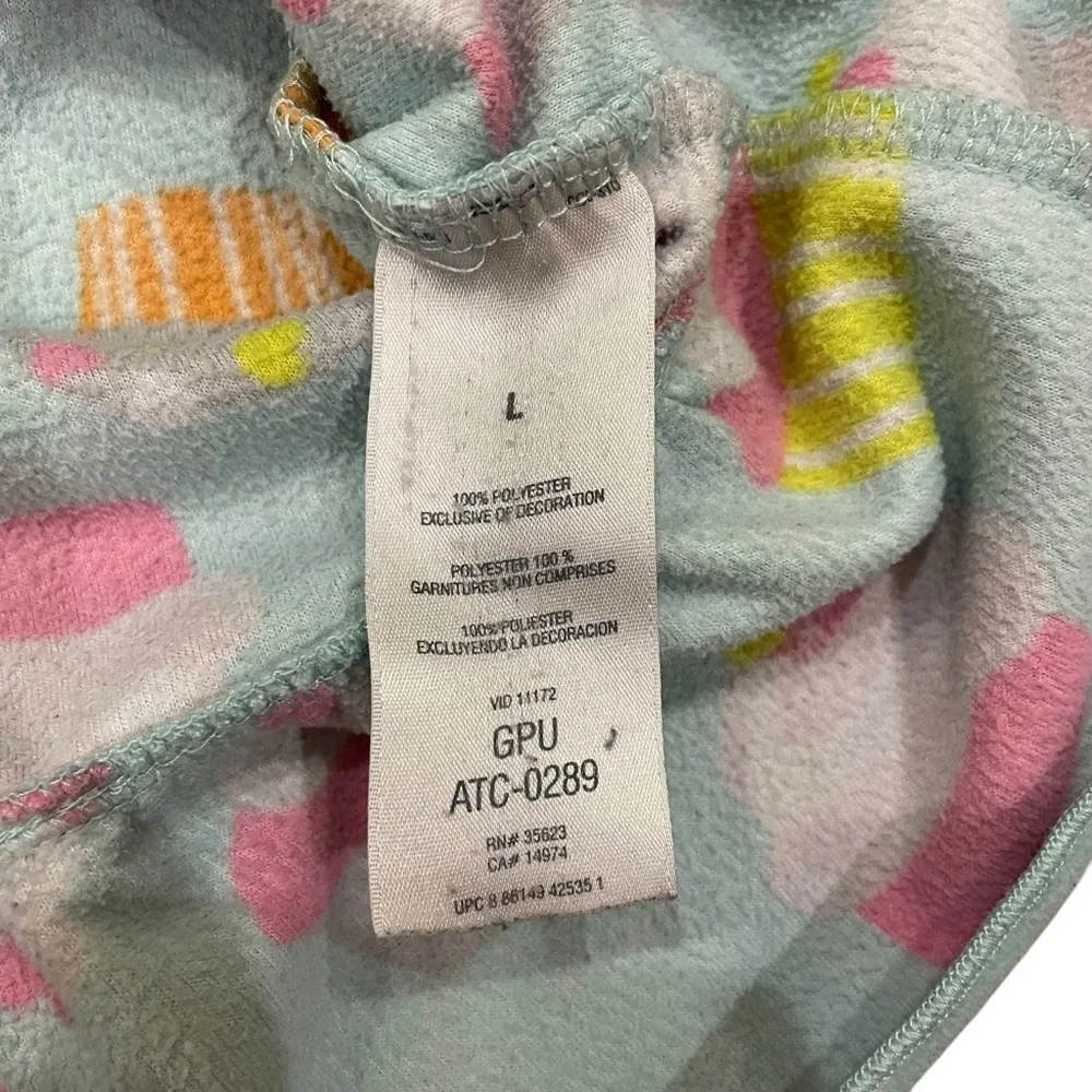 4/$25 Carters Girls Fleece Long Sleeve Night Gown Pajamas Cupcake Size Large